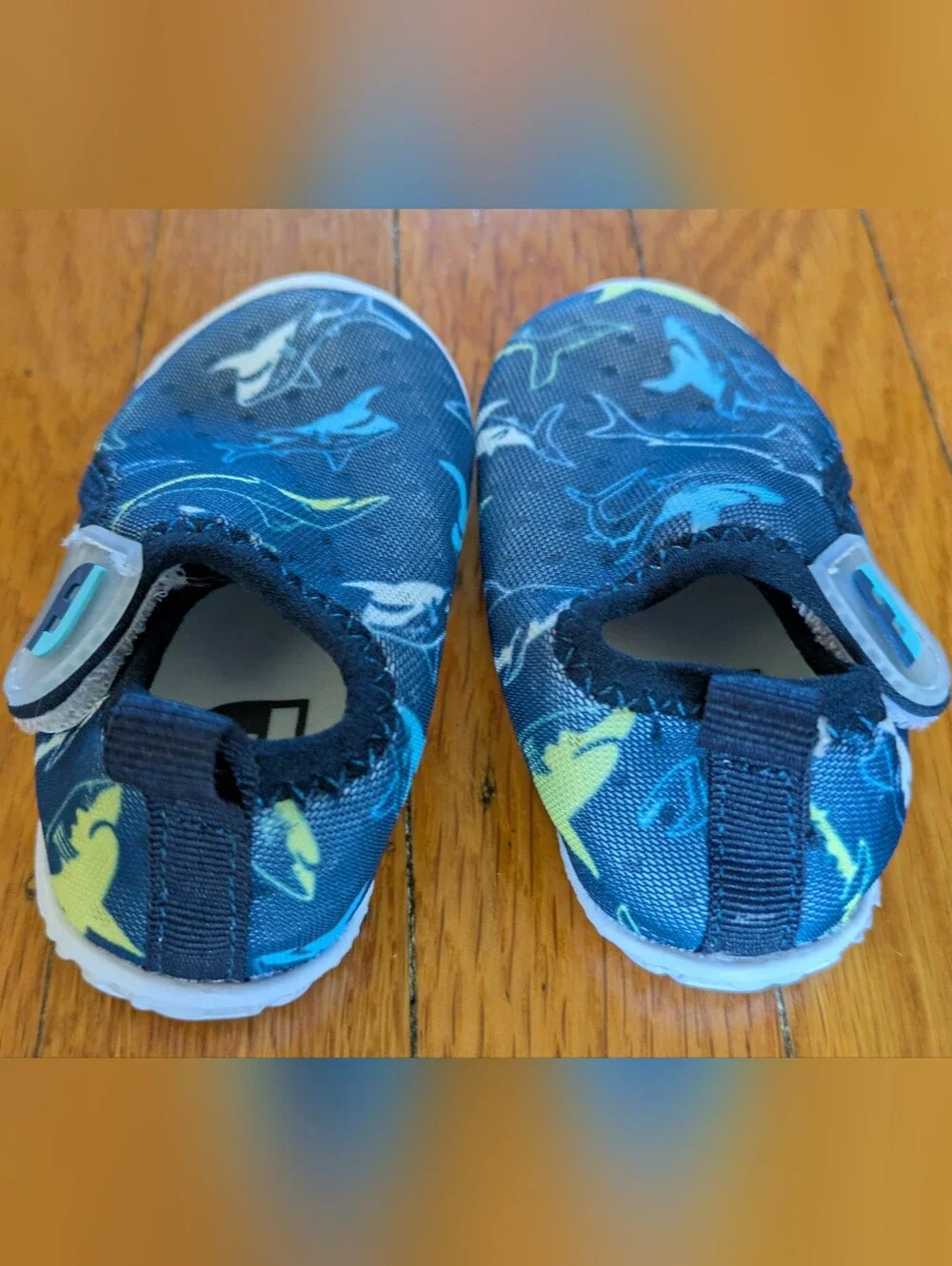 Baby Water Shoes - 0-6m Navy Shark Print